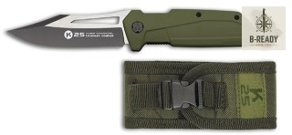 Nóż Składany K25 18998 Green Rubber Titanium Coated