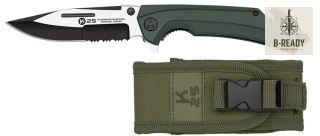 Nóż Składany K25 25235 Tactical Green G10, Serr