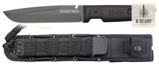 Nóż Stały K25 32757 Tactical Black Rubber TC