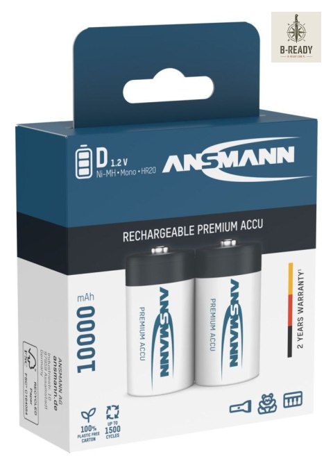 Akumulator Ansmann NiMH D/R20 typ 10000 maxE 2 szt