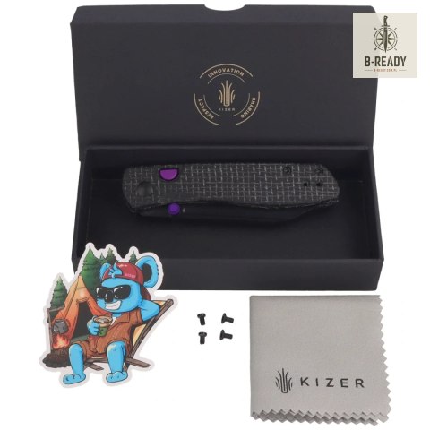 Nóż składany Kizer Renissance Black Micarta, Black PVD N690 by Caleb Waldman (V3698A1) Kizer Cutlery