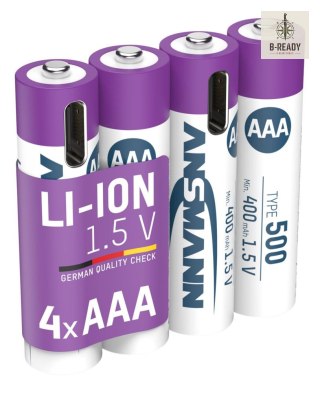 Akumulatory Ansmann Li-Ion AAA typ 500, 4 szt