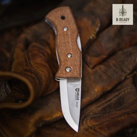 Nóż Myśliwski Helle Berget Mustard Jute Micarta 12C27