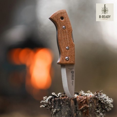 Nóż Myśliwski Helle Berget Mustard Jute Micarta 12C27