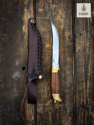 Nóż z Głownią Stałą Myśliwski  Helle Dyre Vaa H3LS Kebony LTD Edition