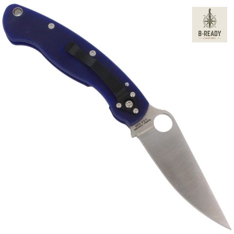 Nóż składany Spyderco Military Dark Blue G10, Satin CPM S110V by Sal Glesser (C36GPDBL)